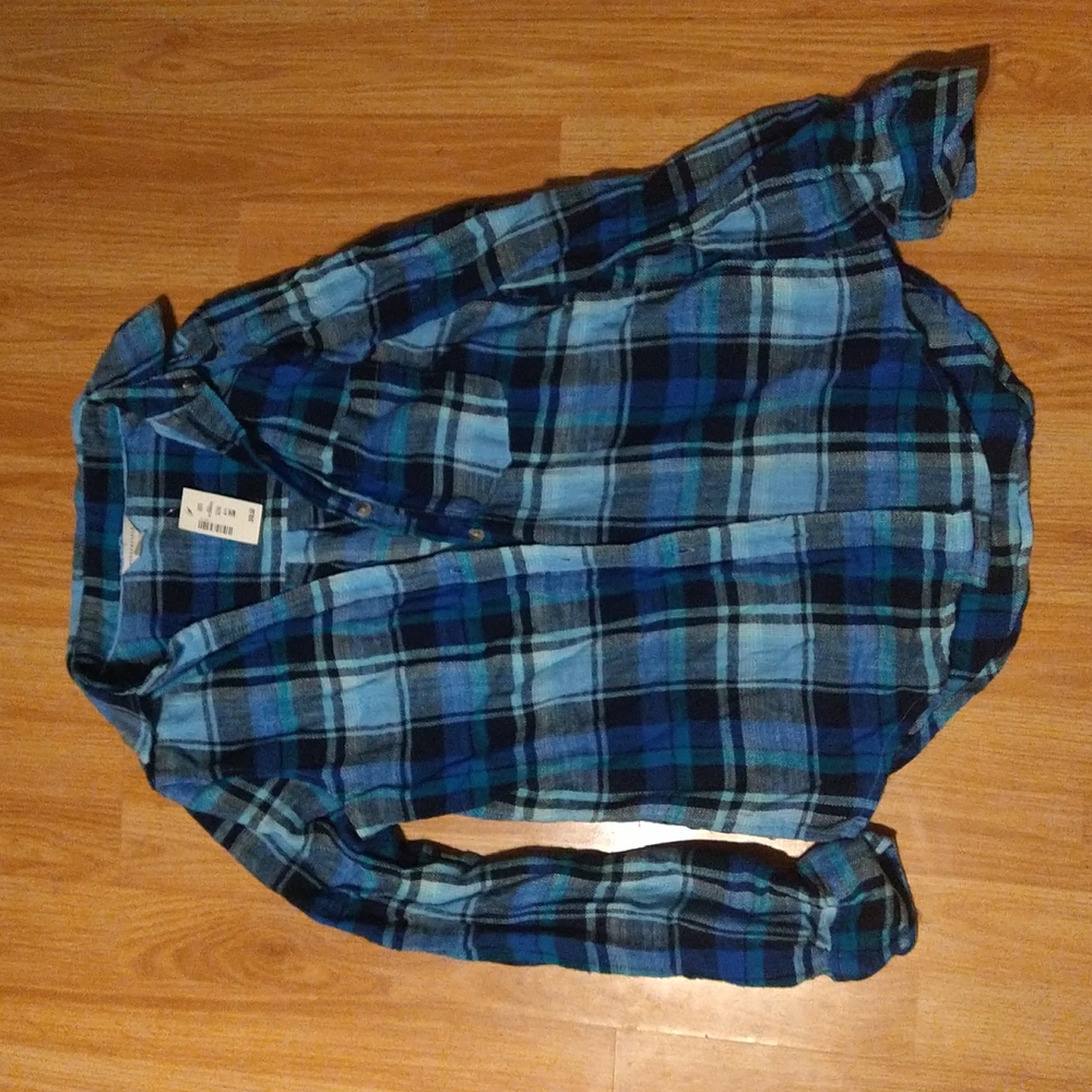 Plaid long sleeve top